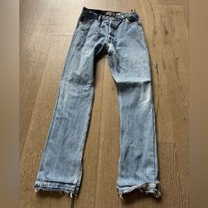 Levi’s Re/Done Distressed split hem Blue Jeans